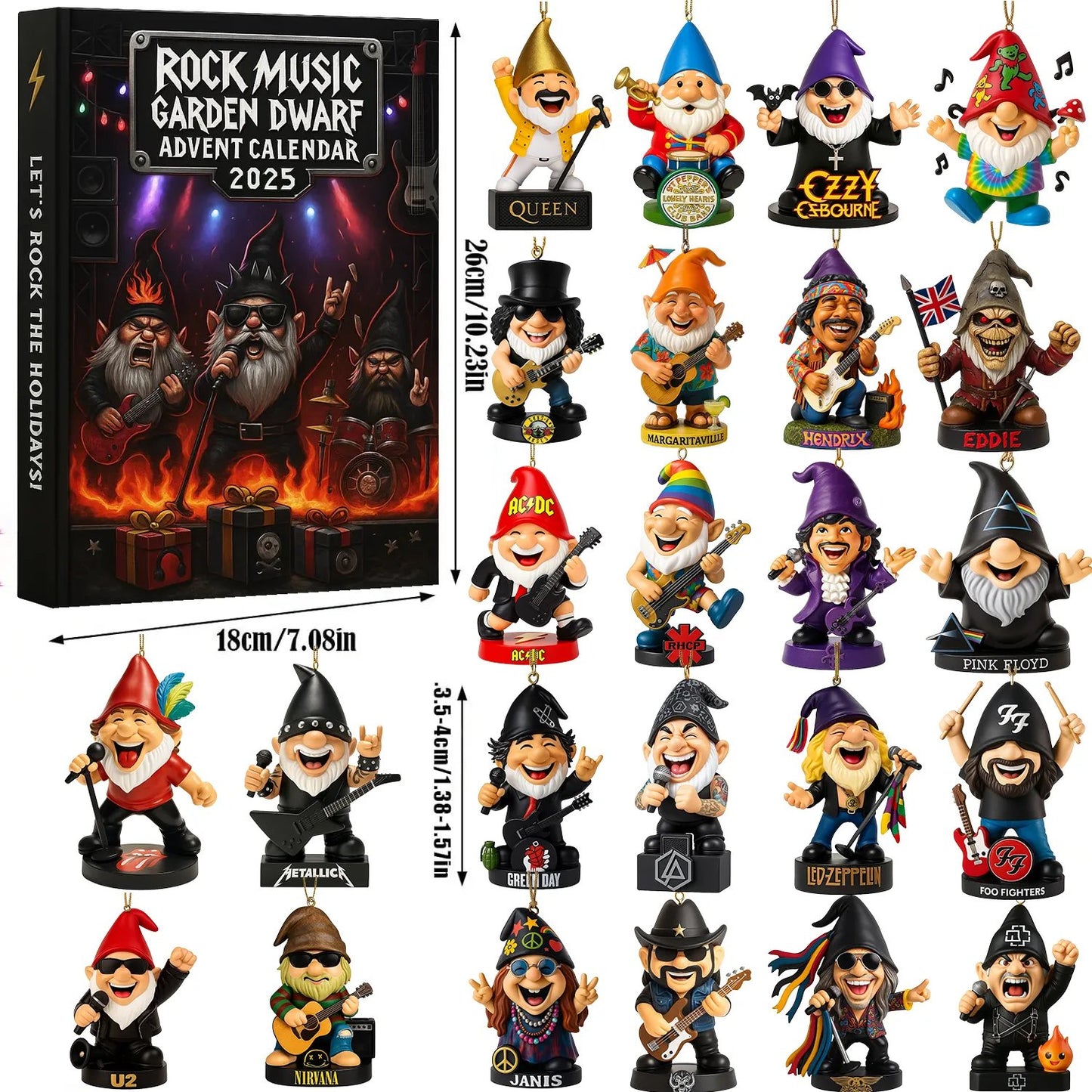 24 Days * Rock Music Garden Dwarf Advent Calendar 2025