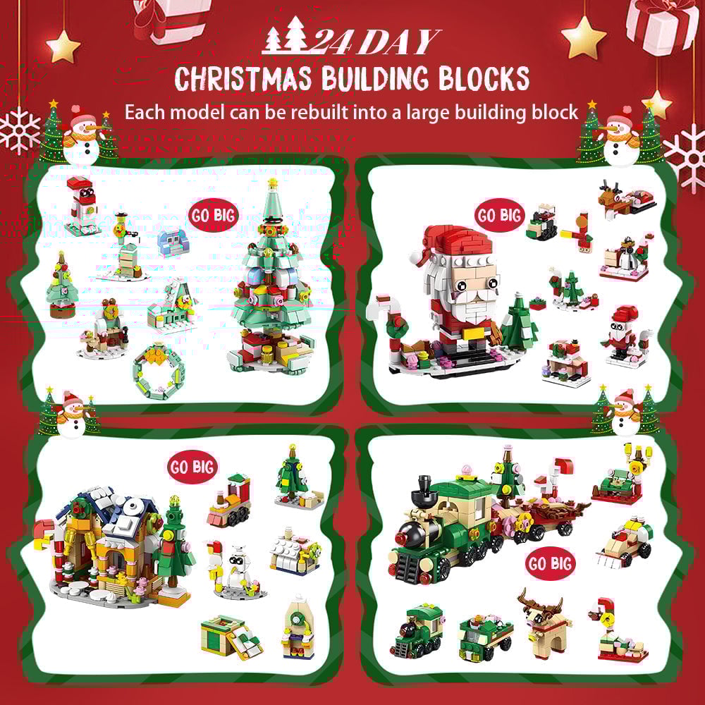 Early Xmas Sale 49% OFF-Advent Calendar Kids Christmas Building Blocks