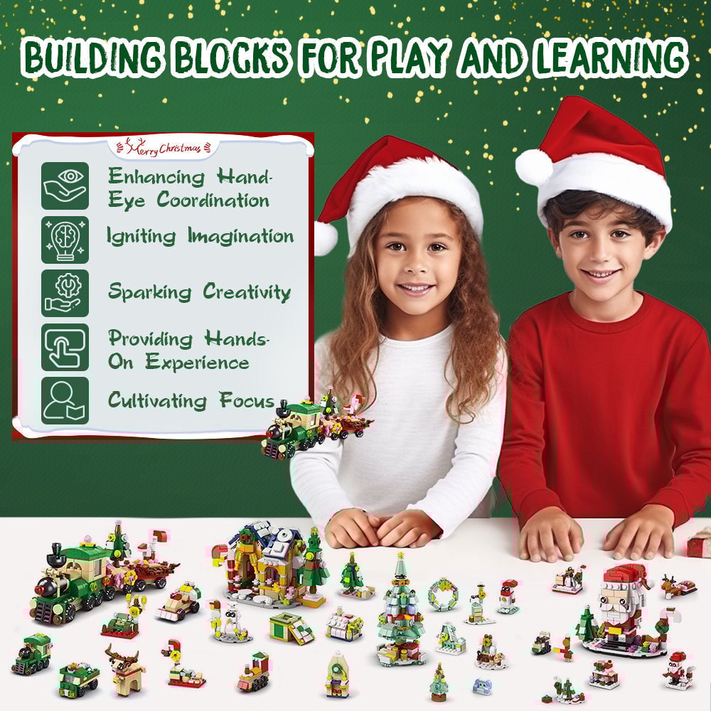 Early Xmas Sale 49% OFF-Advent Calendar Kids Christmas Building Blocks